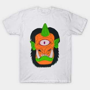 Cyclops Monster Mask Cardboard Papercraft Putrid Pumpkin T-Shirt